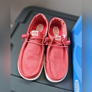 Hey Dude Women's Red Moccasins
